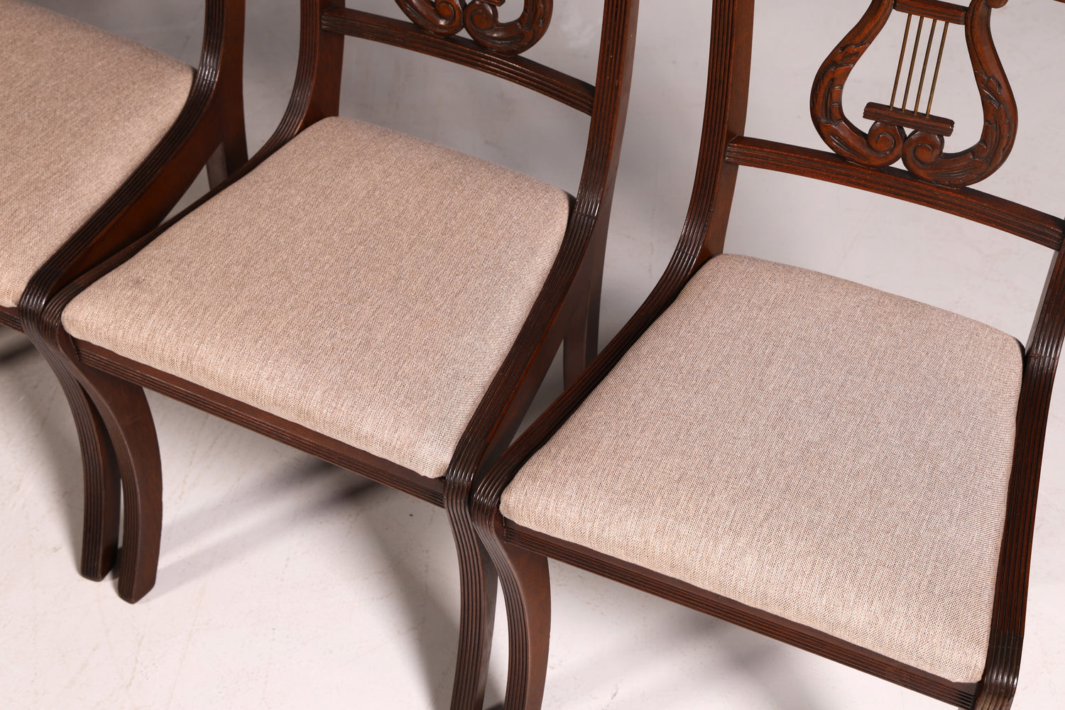 G211 Finish cm 6x Edle Englische Stühle Englisch Dining Chairs Antik 60er Jahre Regency Küchenstühle Stuhlset (Kopie 2)