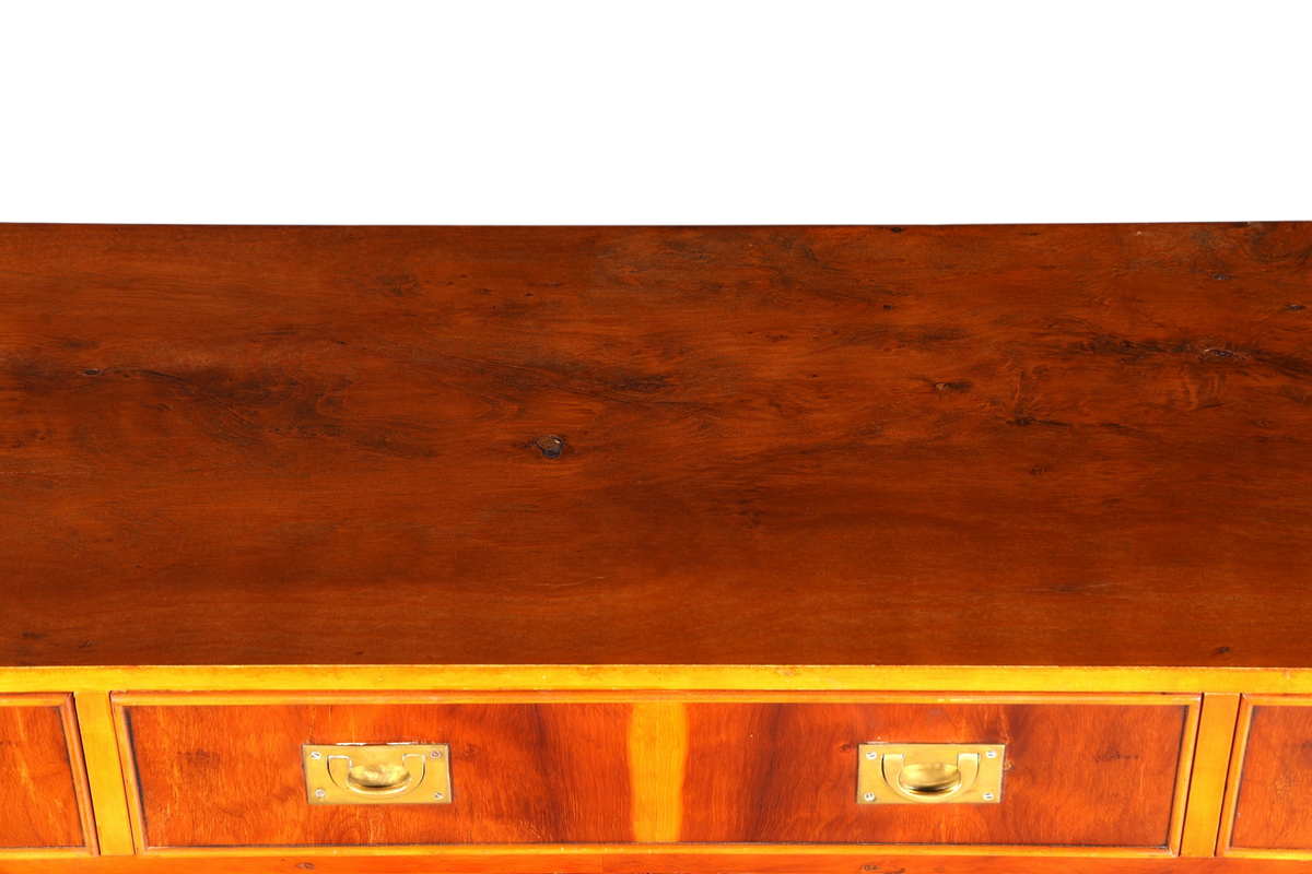 Traumhaftes XXL Maritim Sideboard Englische Schiffs Kommode Englisch Antik Schrank Military Chest