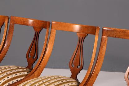 4x Edle Englische Stühle Englisch Dining Chairs Antik 60er Jahre Regency Küchenstühle Stuhlset