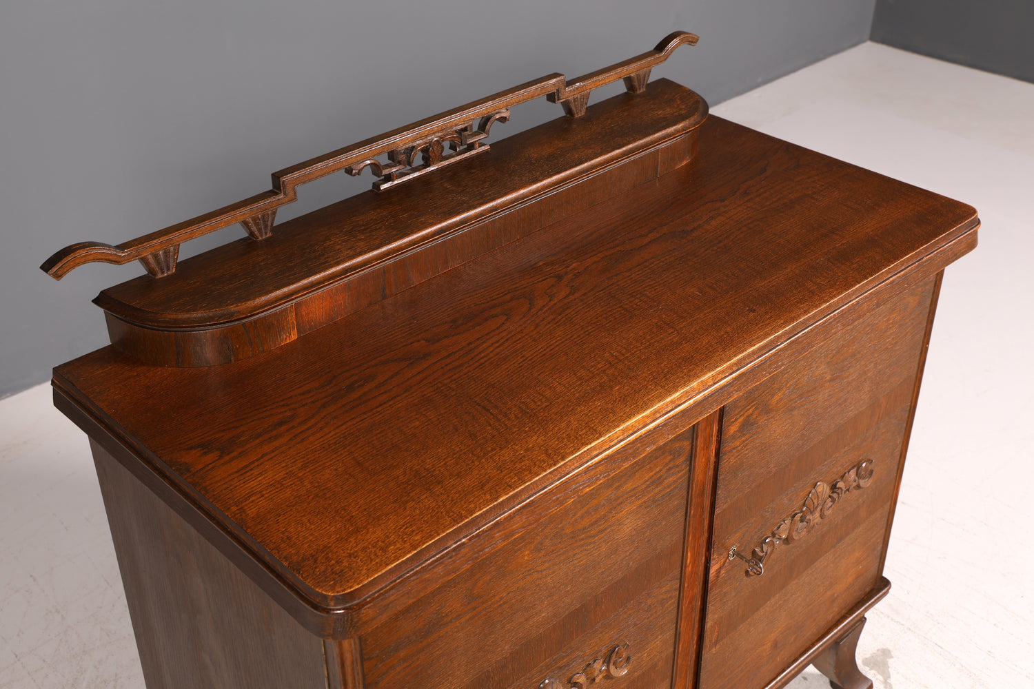 Traumhafter Jugendstil Schrank Eiche Antik Sideboard Buffet Anrichte Kommode