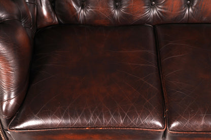 Wunderschöne Original Chesterfield Centurion 2-Sitzer Couch Echt Leder Sofa Englisch UK Antik Vintage