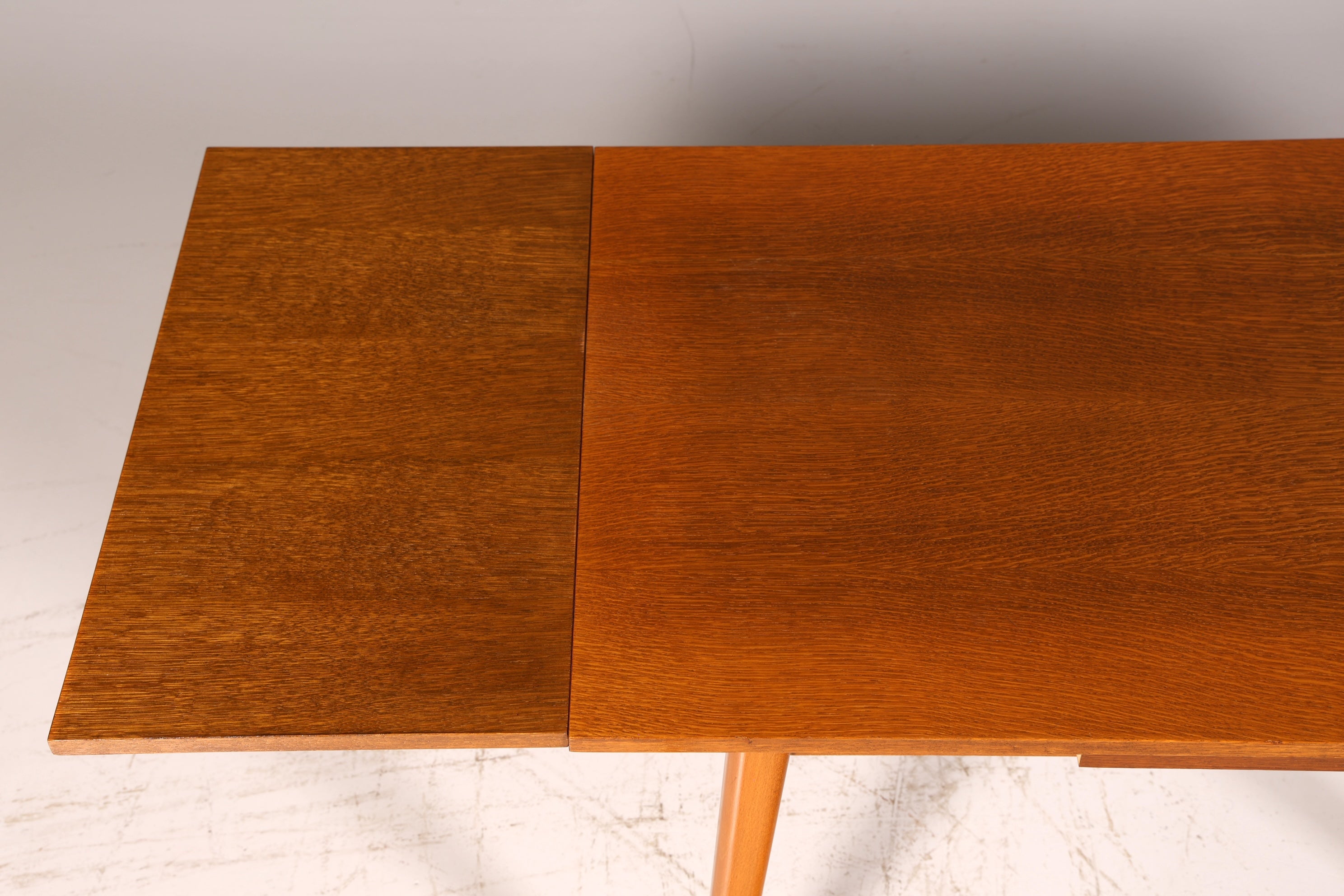 Beautiful mid-century kitchen table, vintage extendable height-adjustable dining table, 1960s wood