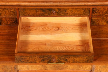 Edle Gründerzeit Kommode mit Spiegelaufsatz Louis Philippe Frisierkommode Holz Schrank Antik Flurschrank um 1880