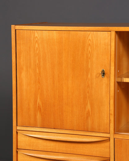 Wunderschöne Original Hellerau Mid Century Vitrine Schrank Franz Ehrlich 602 Kommode Bücherregal