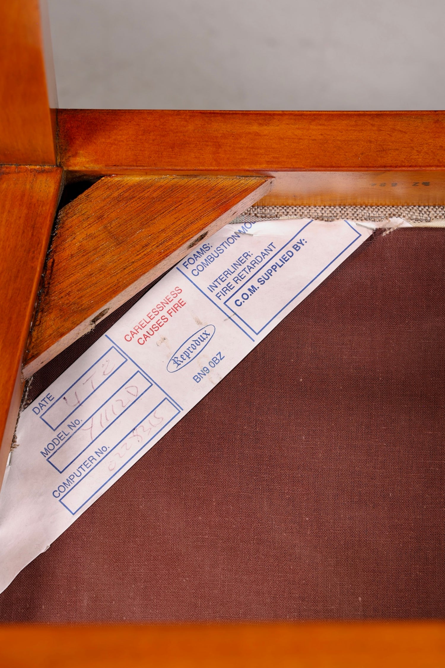 Beautiful Bevan Funell Chair Armchair English Yew Reprodux Antique Secretary Chair UK Upholstered Chair 1 of 2