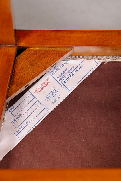 Beautiful Bevan Funell Chair Armchair English Yew Reprodux Antique Secretary Chair UK Upholstered Chair 1 of 2