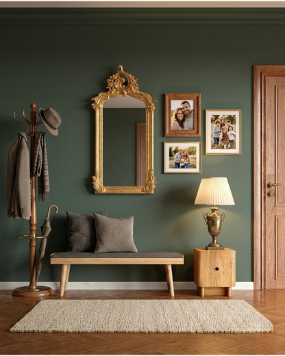 Edler Prunk Barock Stil Wandspiegel Ornament Standspiegel Antik Stil Flurspiegel