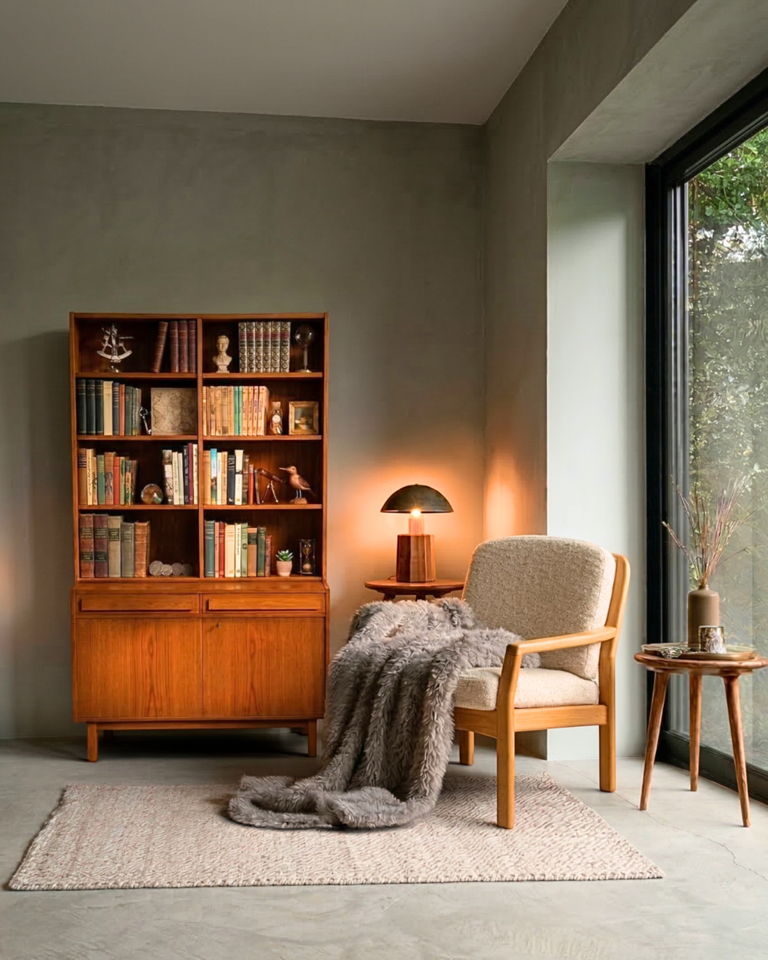 Traumhaftes Mid Century Regal Teak Holz Schrank Danish Design Retro Kommode Vintage Bücherregal 60er Jahre 2 von 2