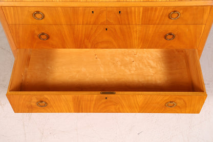 G025 Finish Schlichter Mid Century Sekretär Vintage Schreibmöbel echt Holz Kommode Office Secretary