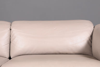 Wunderschönes Sofa der Marke Ligne Roset Grau Echtleder &amp; Stoff Couch Designer Sofa Wohnzimmer
