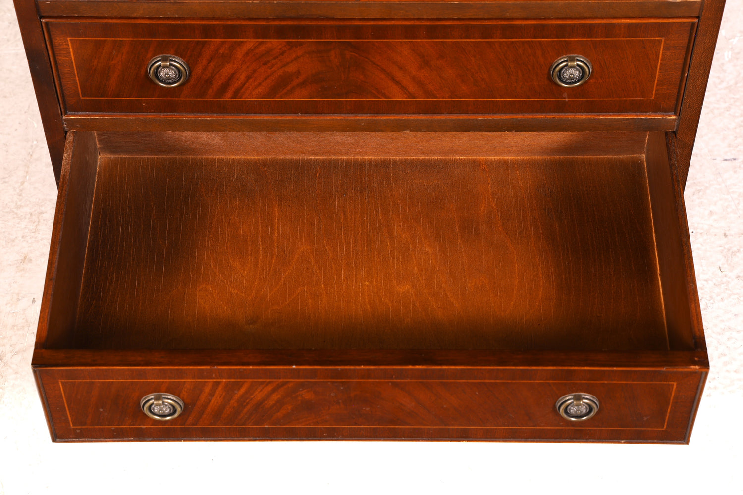 G026 Finish cm Wunderschöner Englischer Sekretär Büro Aufsatzsekretär Antik 60S Vitrinen Schrank UK