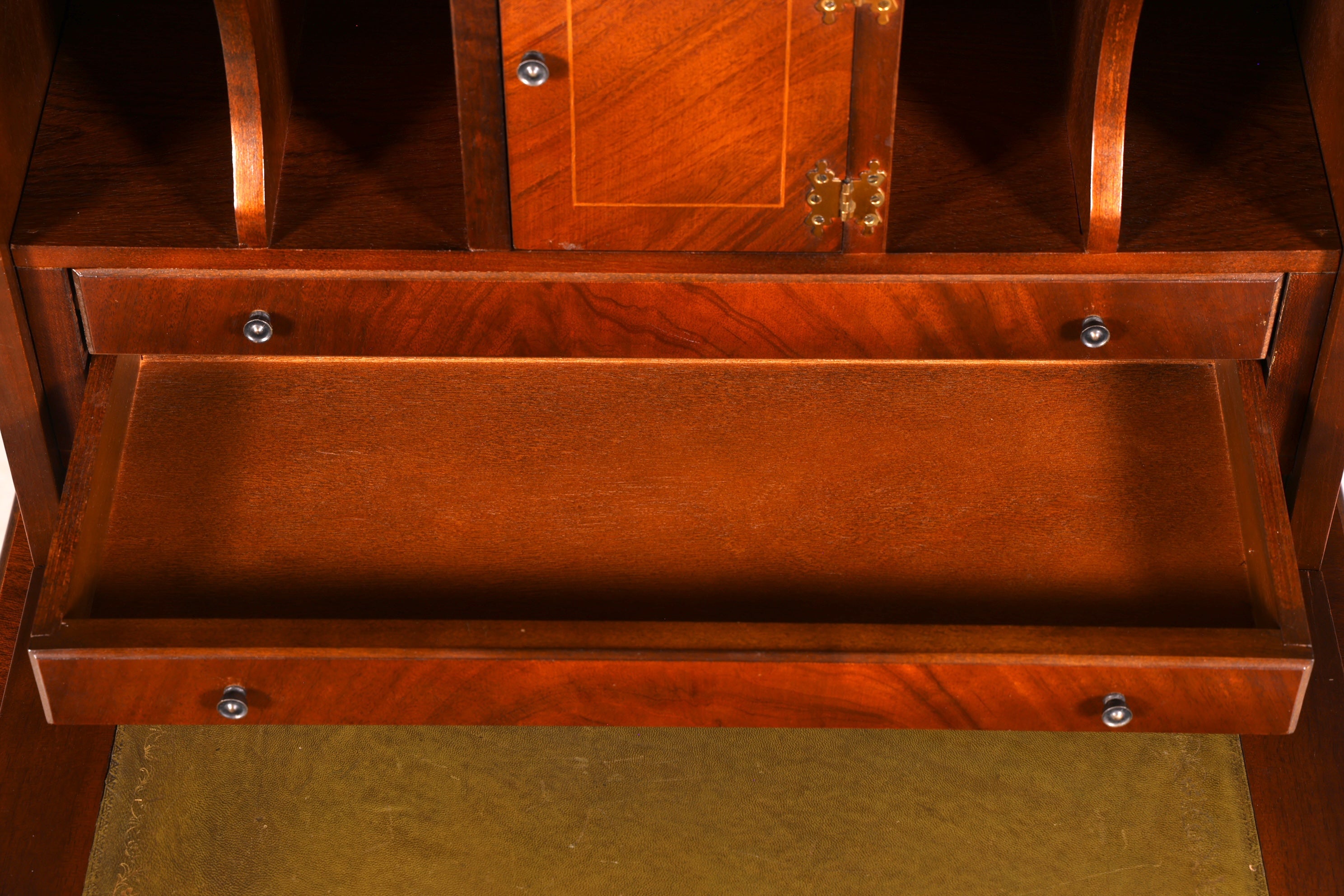 G026 Finish cm Wunderschöner Englischer Sekretär Büro Aufsatzsekretär Antik 60S Vitrinen Schrank UK