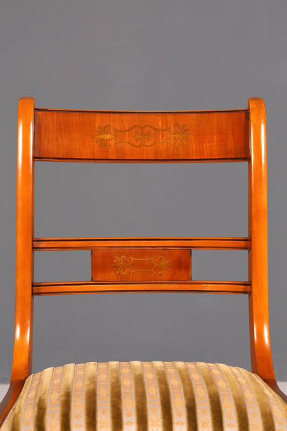 G034 Finish cm 6x Edle Englische Stühle Englisch Dining Chairs Antik 60er Jahre Regency Küchenstühle Stuhlset (Kopie)