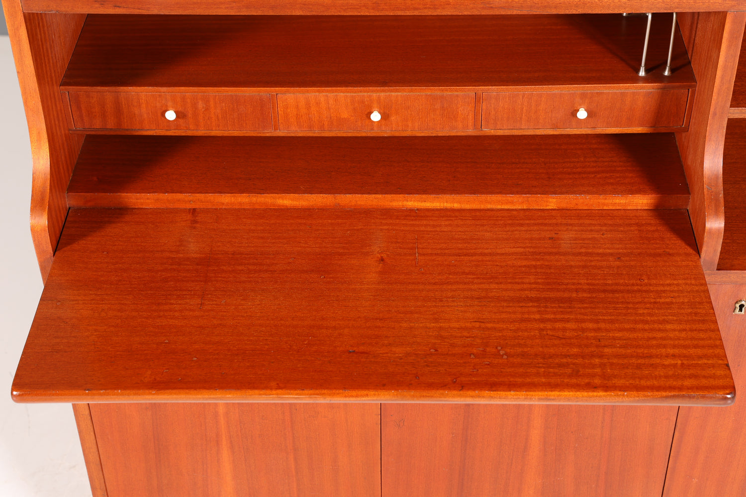 Wunderschöner Mid Century Schrank Bücherregal Vintage Sekretär Highboard Holz Regal Bookshelf