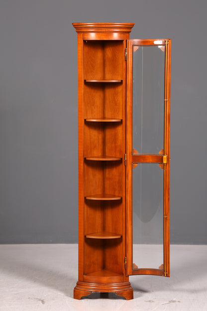 Wunderschöne Eckvitrine der Marke Selva Eckschrank Glasvitrine Vitrine Echt Holz Antik Vintage