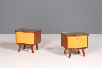 Wunderschöne Mid Century Kommode Vintage Klappschränkchen Retro Nachttisch 1 von 2