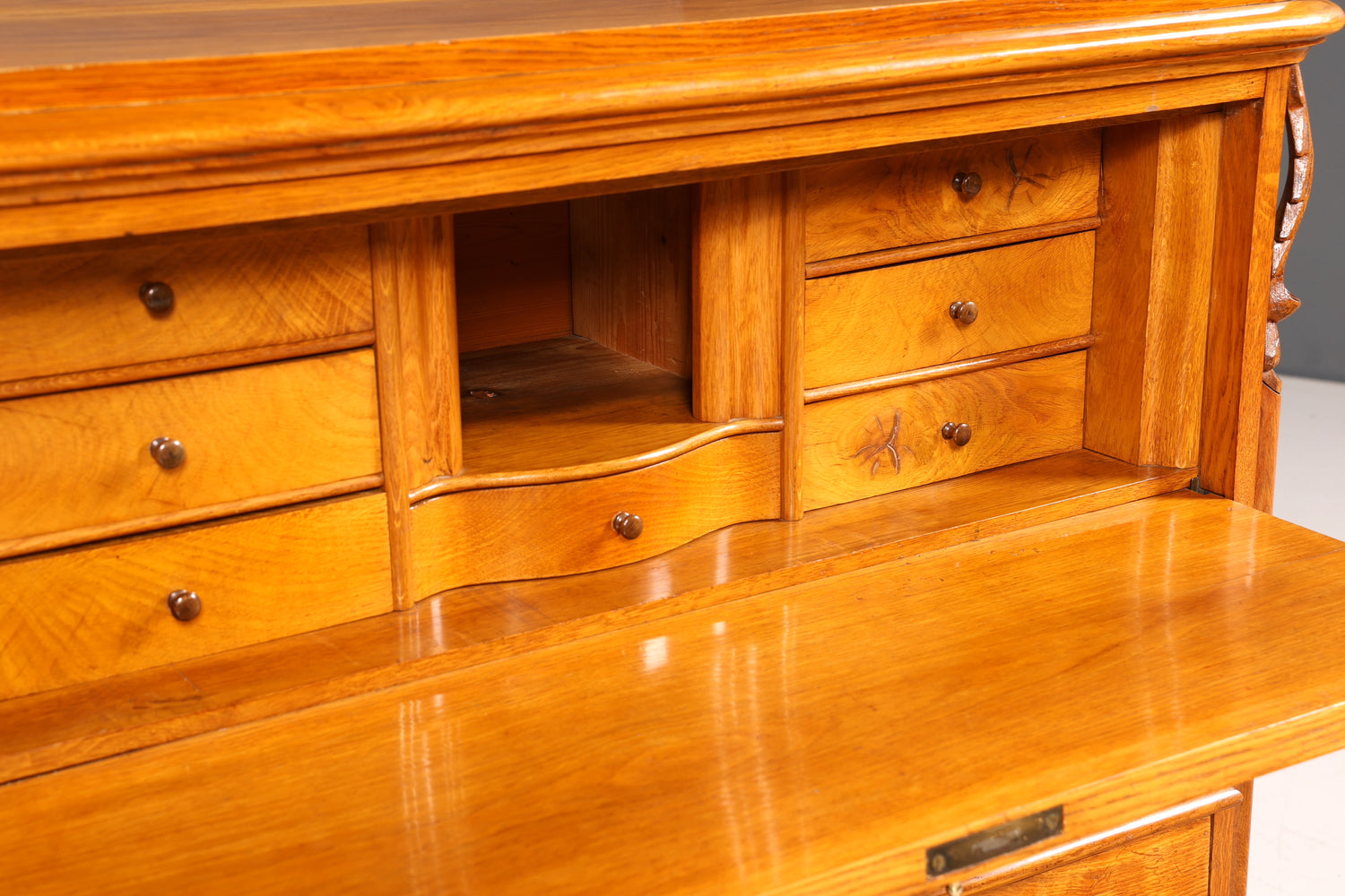 Stilvoller Biedermeier Sekretär um 1860 Vertiko Antik Kommode Louis Philippe Schreibkommode