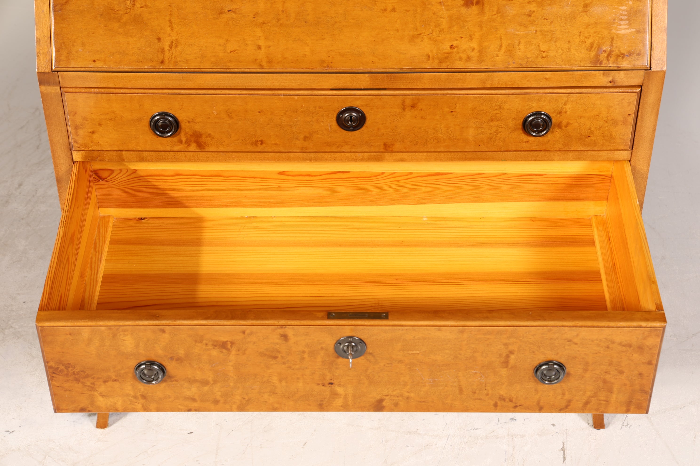 Traumhafter Sekretär um 1946 Büro Kommode echt Holz Schreibtisch Bürokommode