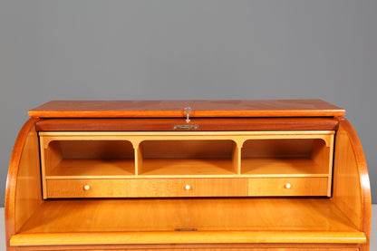 Stilvoller Mid Century Rollladen Sekretär echt Holz Büro Schrank Vintage Schreibkommode