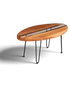 Einzigartiger Ovaler Epoxidharz Couchtisch Nussbaum River Coffee Table Wohnzimmer Tisch