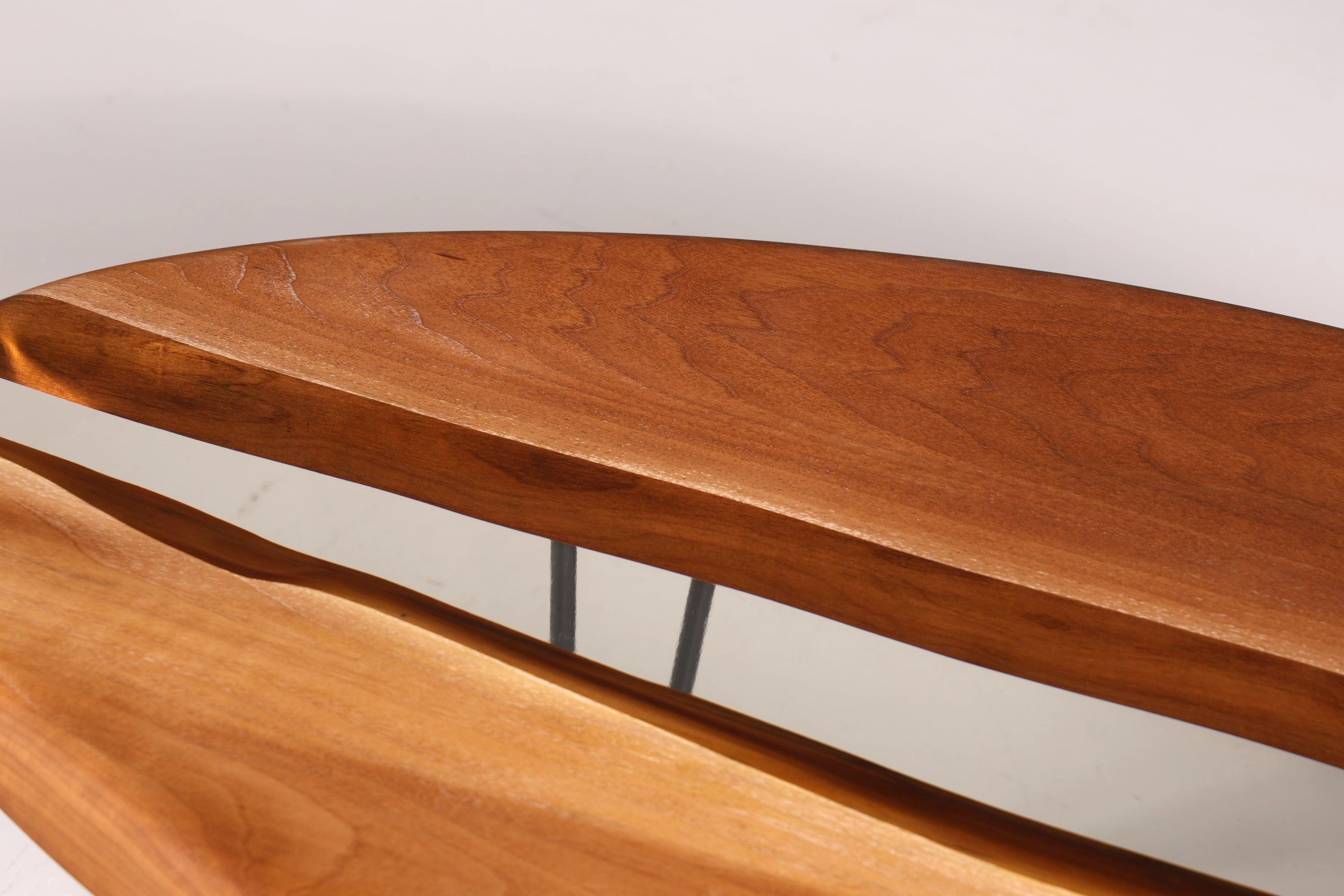 Einzigartiger Ovaler Epoxidharz Couchtisch Nussbaum River Coffee Table Wohnzimmer Tisch