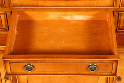 G720 Finish cm Wunderschöne Englische Vitrine Bücherschrank Buffet Antik Stil Englisch Eibe Glasvitrine Bibliothek (Kopie)