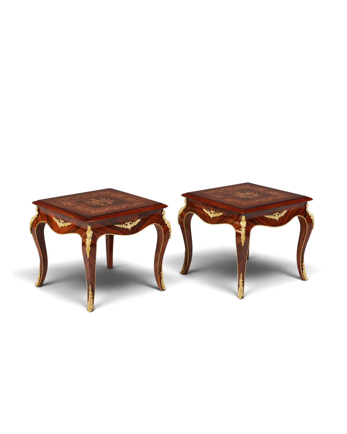 2x Traumhafte Barock Stil Louis XV Couchtische Antik Stil Ablagetische
