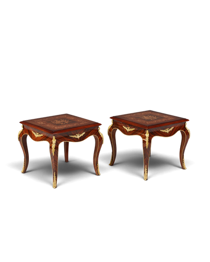 2x Traumhafte Barock Stil Louis XV Couchtische Antik Stil Ablagetische