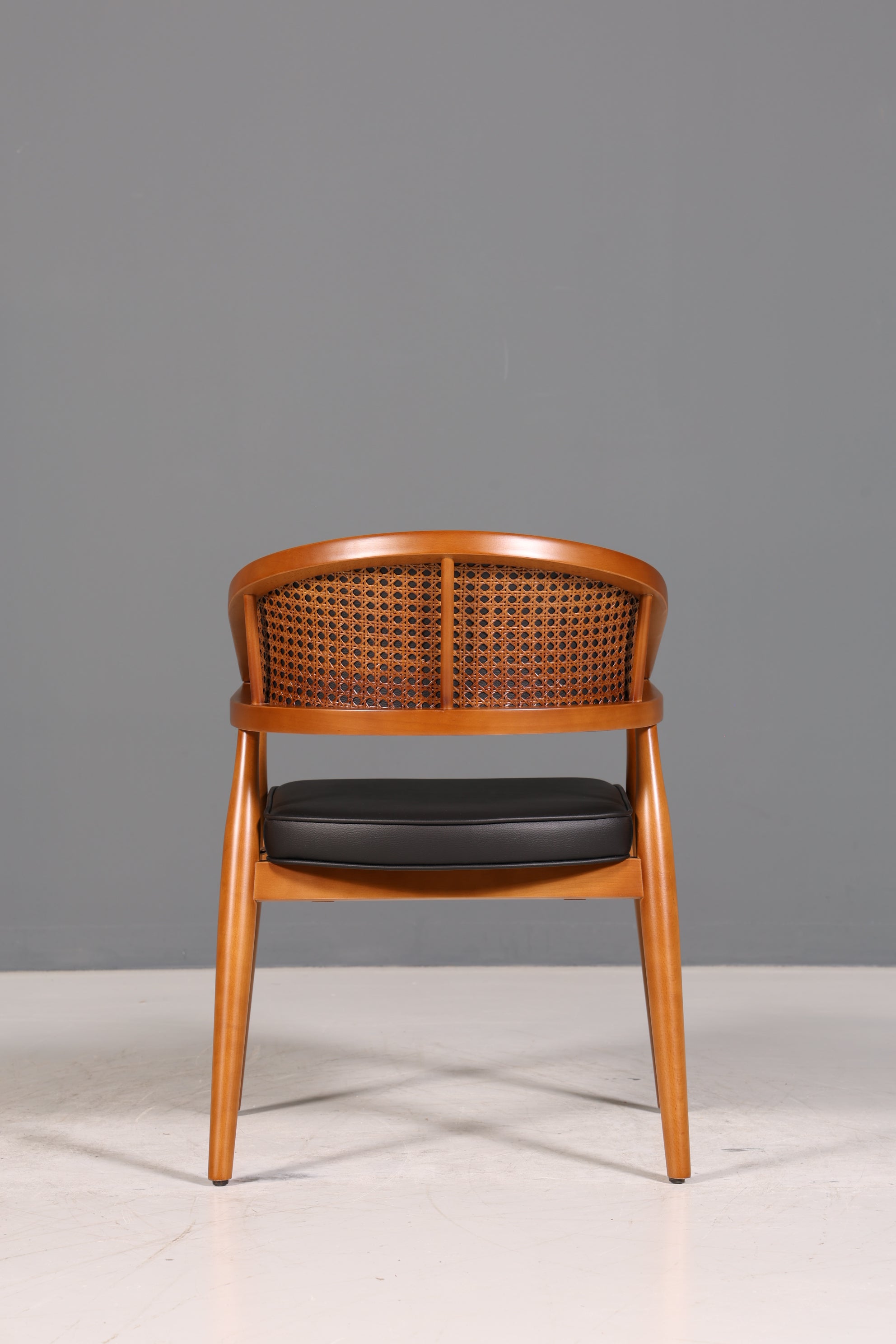 Edler Korbgeflecht Esszimmer Stuhl &quot;Malibu Black Plus&quot; Küchenstuhl Armlehnstuhl Buche Sekretär Stuhl