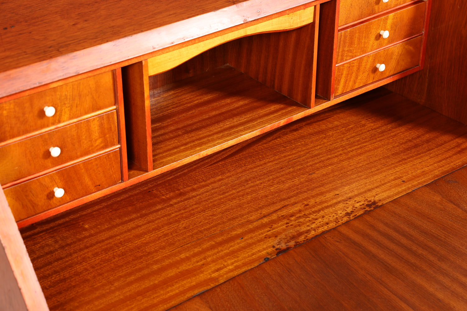 Edler Sekretär im Louis Seize Stil Büro Kommode Empire Englisch Schreibkommode Schreibtisch