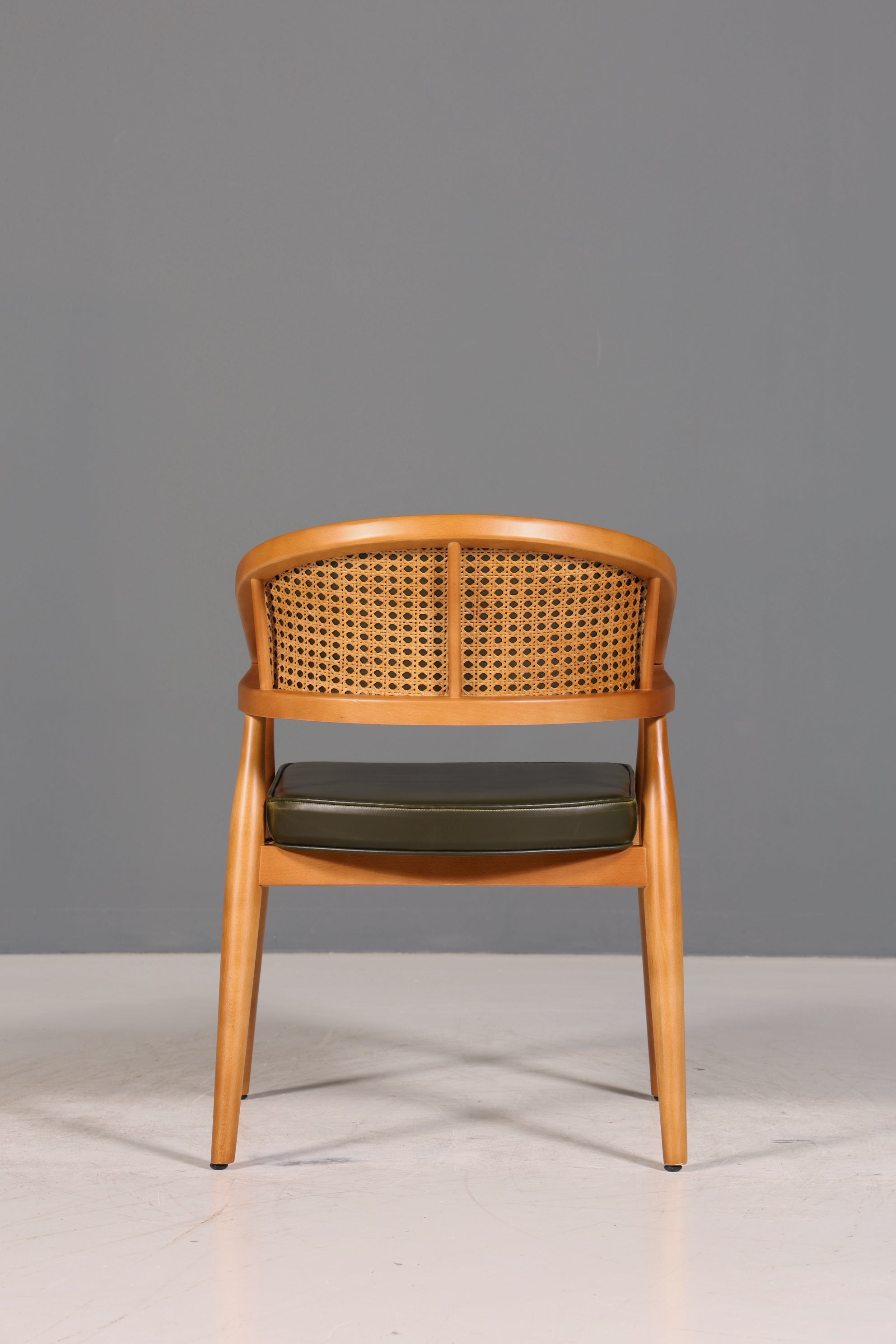 Edler Korbgeflecht Esszimmer Stuhl &quot;Malibu Plus Green&quot; Küchenstuhl Armlehnstuhl Buche Sekretär Stuhl