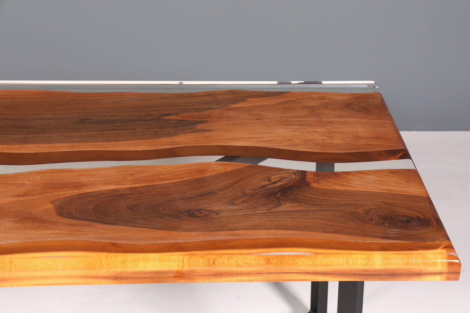 Beeindruckender Epoxidharz Tisch 160-90cm Nussbaum Esszimmer Tisch Epoxy Esstisch Küchentisch