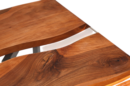 Beeindruckender Epoxidharz Tisch 160-90cm Nussbaum Esszimmer Tisch Epoxy Esstisch Küchentisch