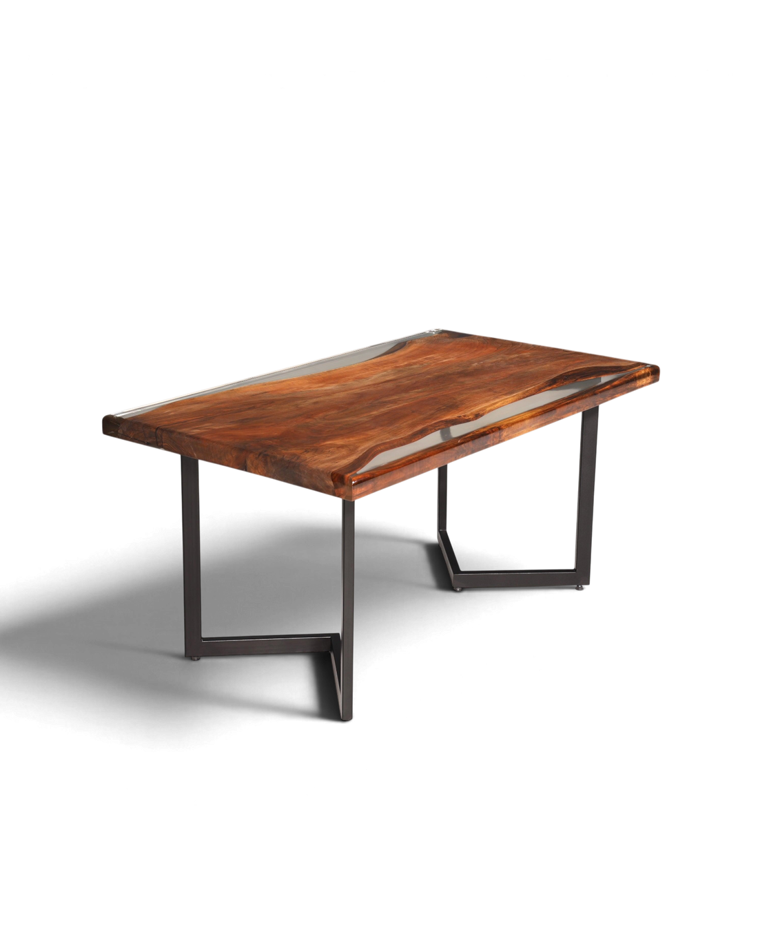 Beeindruckender Epoxidharz Tisch 160-90cm Nussbaum Esszimmer Tisch massiv Holz Epoxy Küchentisch