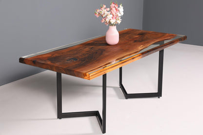 Beeindruckender Epoxidharz Tisch 200-90cm Nussbaum Esszimmer Tisch River Table Küchentisch