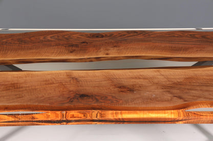 Beeindruckender Epoxidharz Tisch 200-90cm Nussbaum Esszimmer Tisch massiv Holz River Table Küchentisch