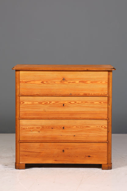 Stilvolle Biedermeier Kommode Antik Schrank Schubladenkommode Weichholz Wäschekommode