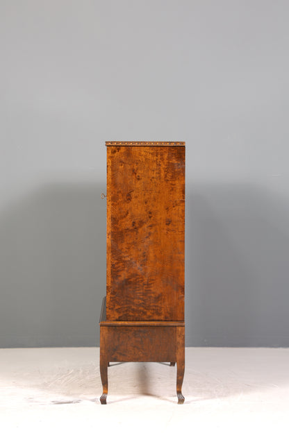 Stilvoller Chippendale Schrank Barock Stil Vertiko Highboard Antik 50s 60s Kommode