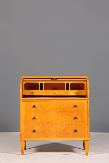 Traumhafter Mid Century Rollladen Sekretär echt Holz Büro Schrank Vintage Schreibkommode