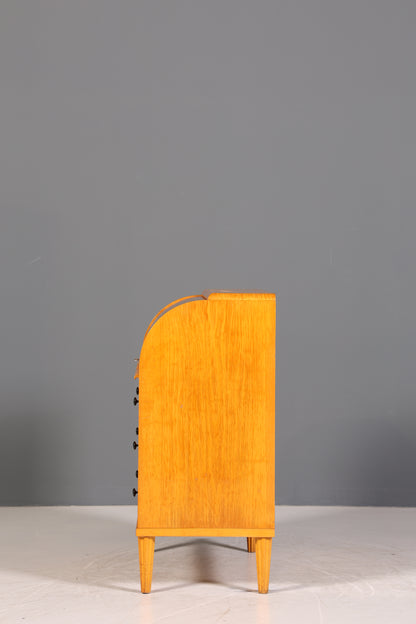 Traumhafter Mid Century Rollladen Sekretär echt Holz Büro Schrank Vintage Schreibkommode