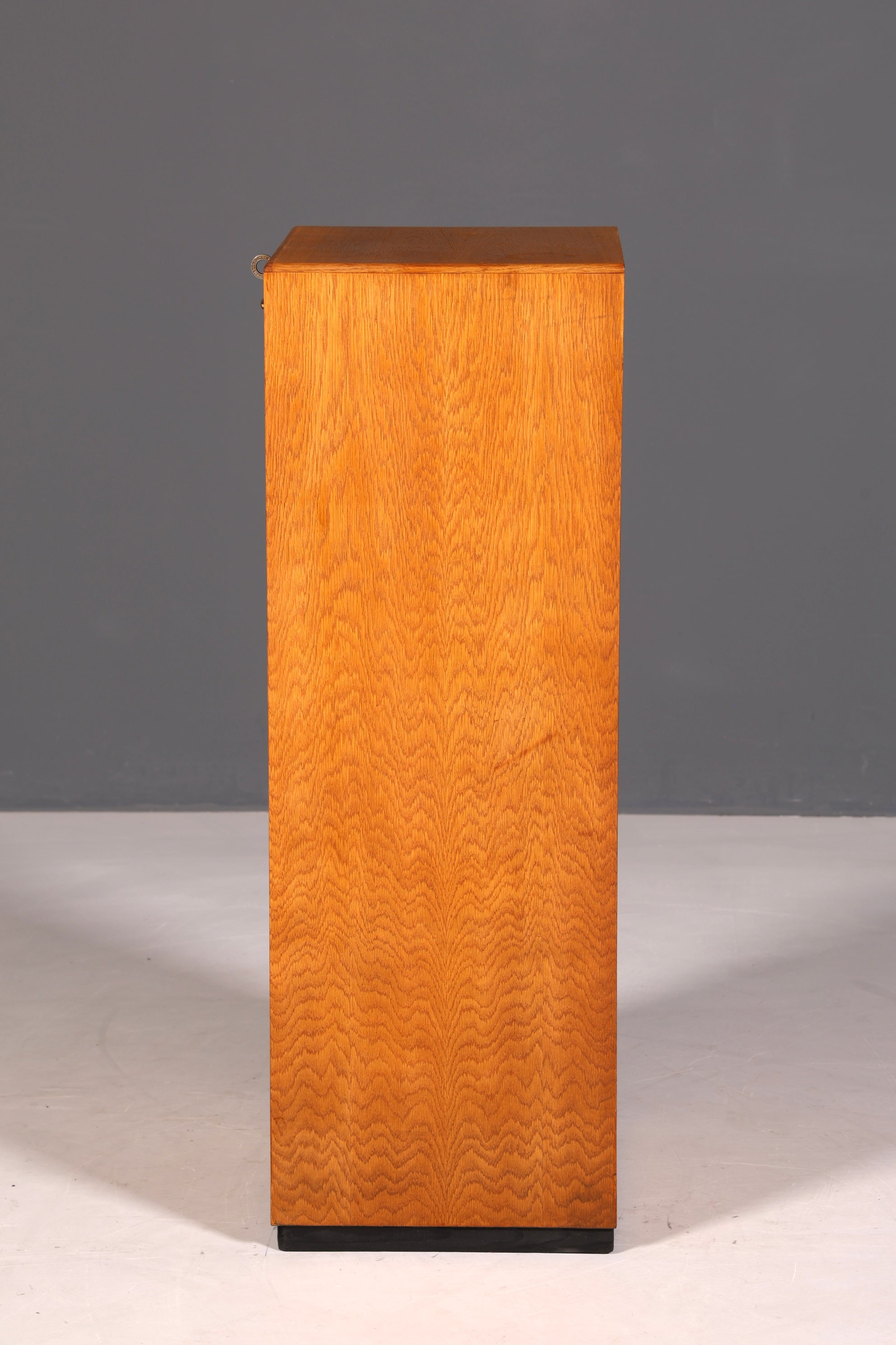 G090 Finish cm Schlichter Mid Century Rollladenschrank Bauhaus Apothekerschrank Art Deco Büro Aktenschrank