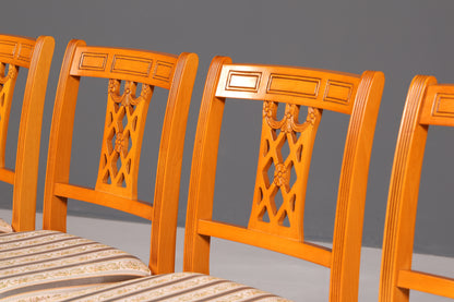 G091 Finish cm 4x Edle Englische Stühle Englisch Dining Chairs Antik 60er Jahre Regency Küchenstühle Stuhlset (Kopie)