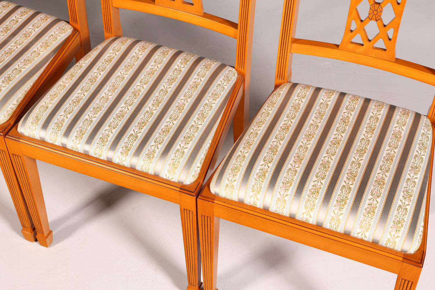 G091 Finish cm 4x Edle Englische Stühle Englisch Dining Chairs Antik 60er Jahre Regency Küchenstühle Stuhlset (Kopie)