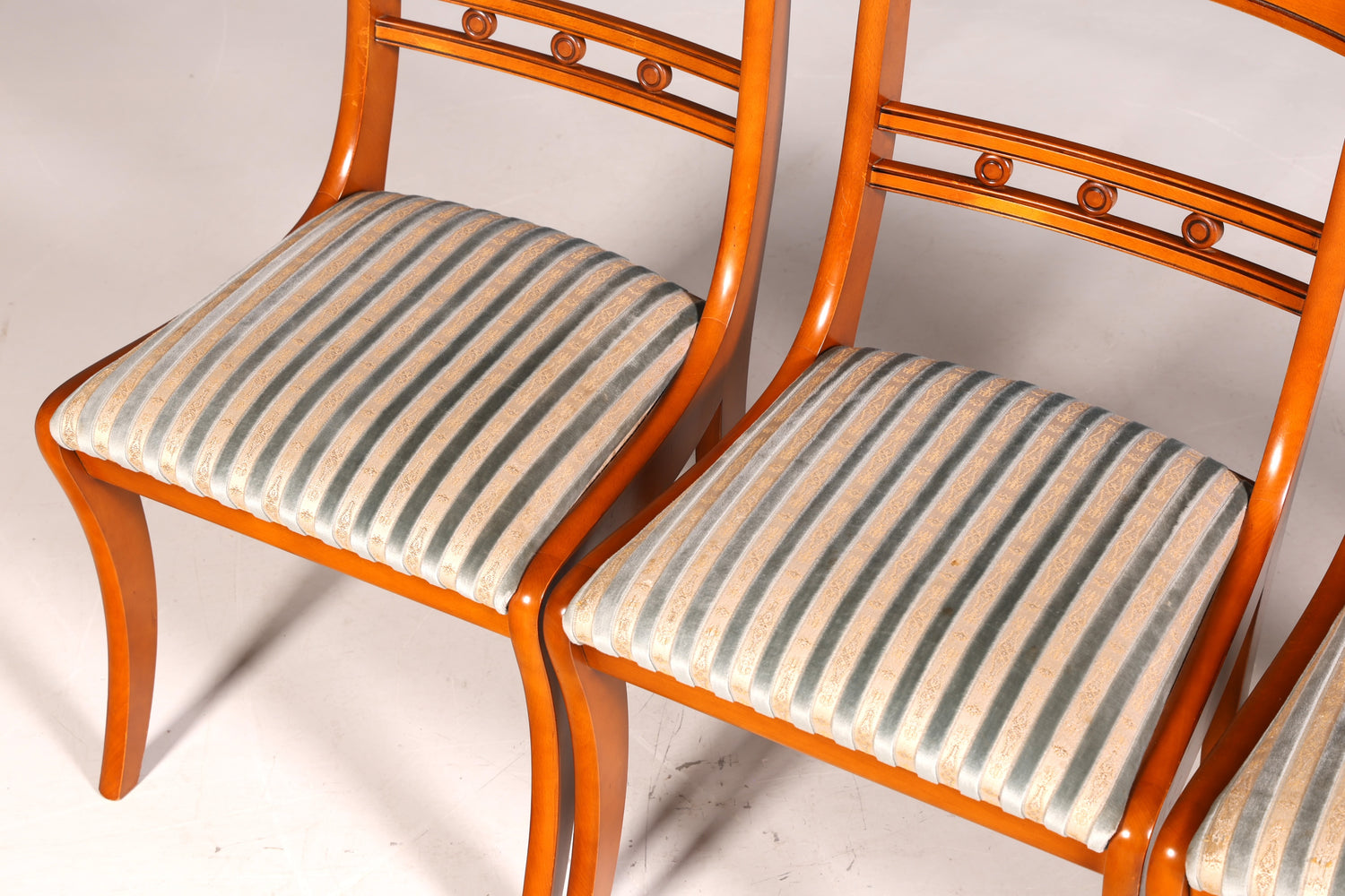 G093 Finish 4x Edle Englische Stühle Englisch Dining Chairs Antik 60er Jahre Regency Küchenstühle Stuhlset (Kopie)