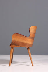 Wunderschöner Chesterfield Stil Stuhl "León Red" Armlehnstuhl Nussbaum Esszimmerstuhl Sekretär Stuhl