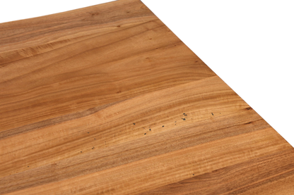 Stilvoller Nussbaum Tisch 140-90cm Esszimmer Tisch Baumkanten Platte massiv Holz Küchentisch
