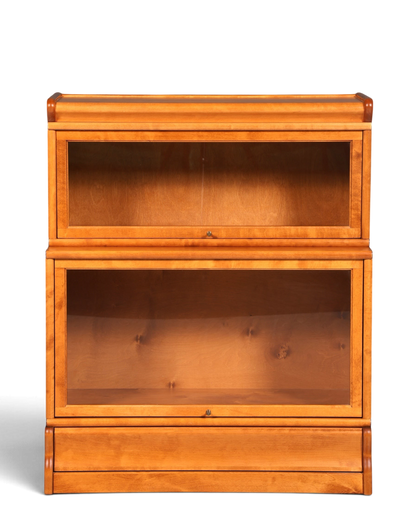 Hauptstadt Möblerei Boknäs Bücherregal aus Holz im Globe Wernicke Stil mit zwei verglasten Klapptüren