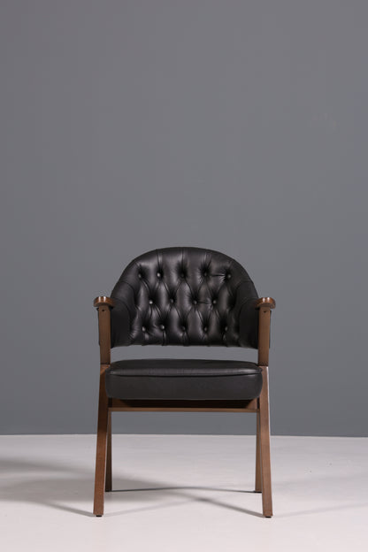 Luxuriöser &quot;Manchester Black&quot; Stuhl Chesterfield Stil  Bürostuhl Esszimmerstuhl Lounge Stuhl