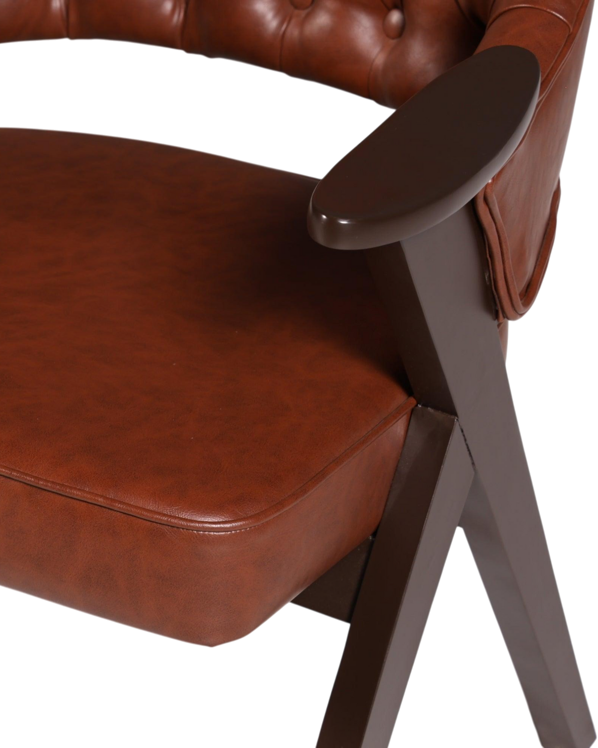 Luxuriöser "Manchester Brown" Stuhl Armlehnstuhl Bürostuhl Chesterfield Stil Esszimmerstuhl Lounge Stuhl