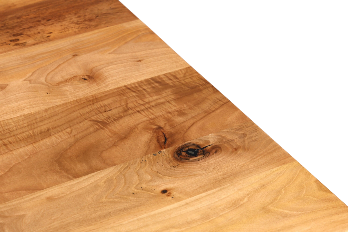 Stilvoller Nussbaum Tisch 160cm-90cm Esszimmer Tisch Baumkanten Platte massiv Holz Küchentisch